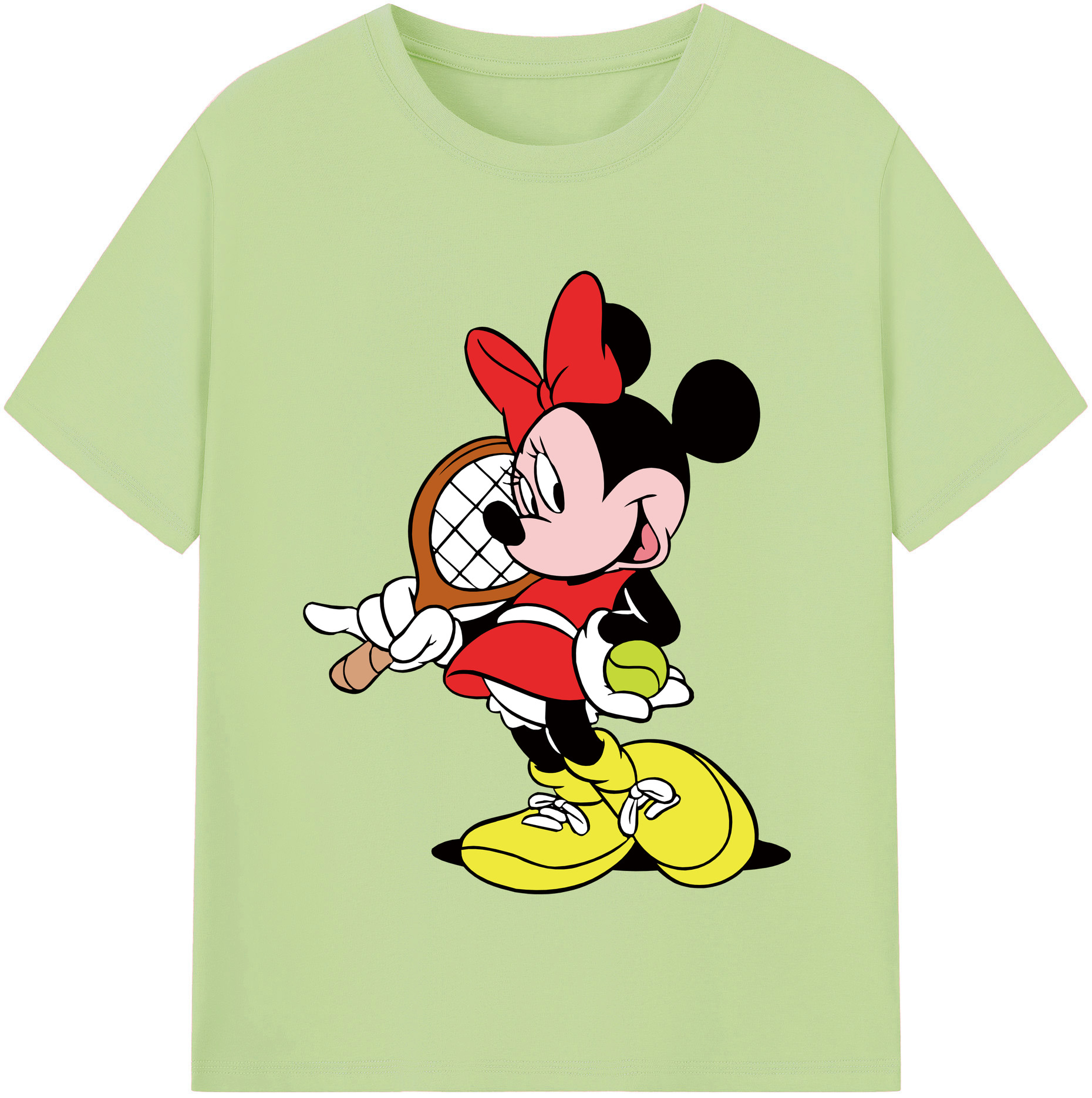 （画像用） ミッキーマウス Mickey Mouse 綿100％半袖Tシャツ（フロントプリント）
